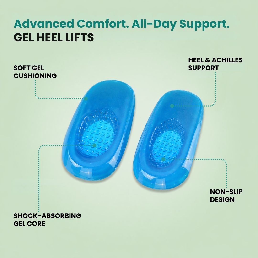 Gel Heel Lifts – Heel Pain & Achilles Comfort Pads