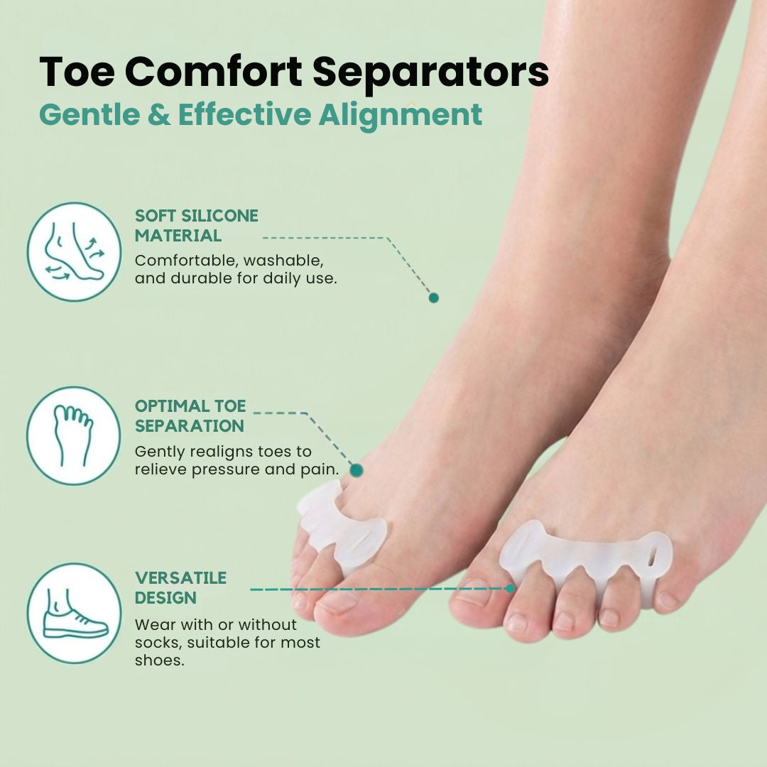 Silicone Toe Spacers – Bunion & Toe Comfort Separators