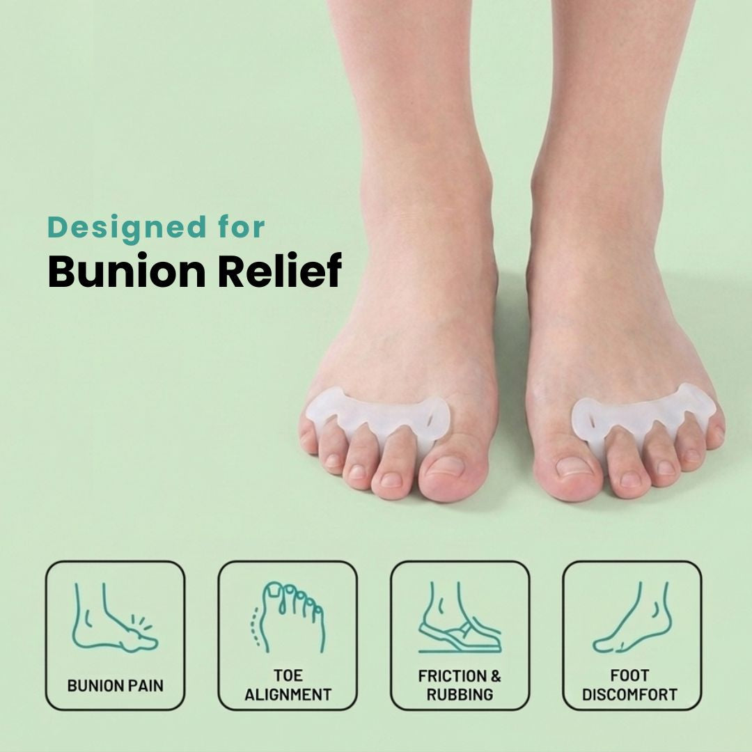 Silicone Toe Spacers – Bunion & Toe Comfort Separators